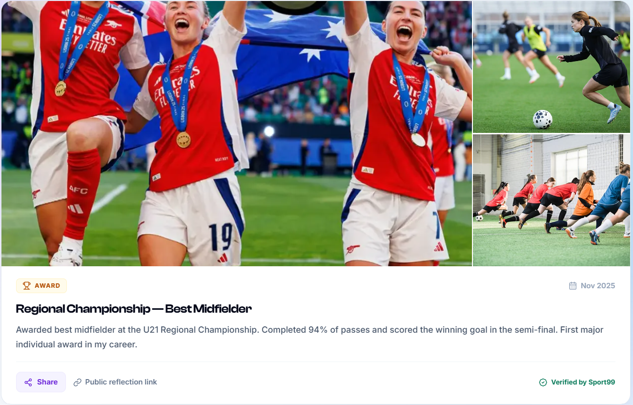 Sport99 athlete reflections